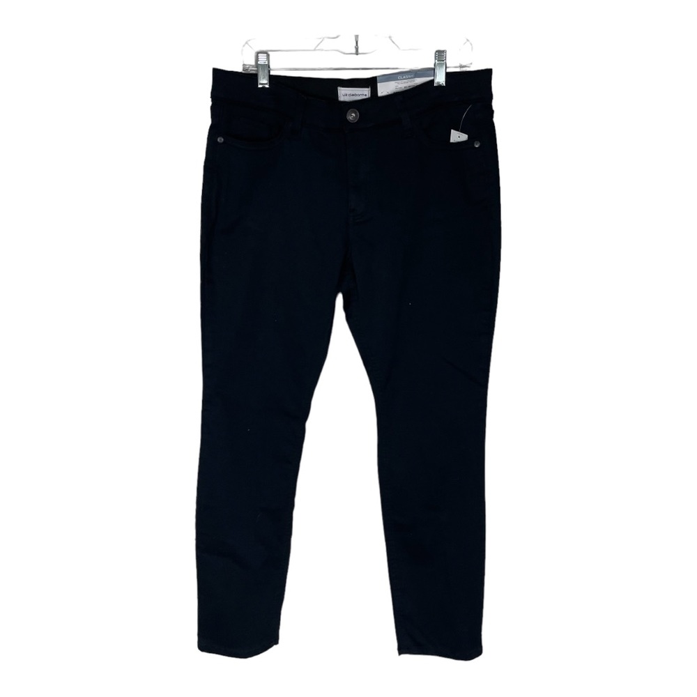 NWT‎ Liz Claiborne Black Classic Skinny Jeans Size 12 Flex Fit - Picture 5 of 14